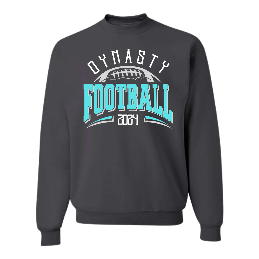 Dynasty Football (Teal) - Crewneck Sweatshirt