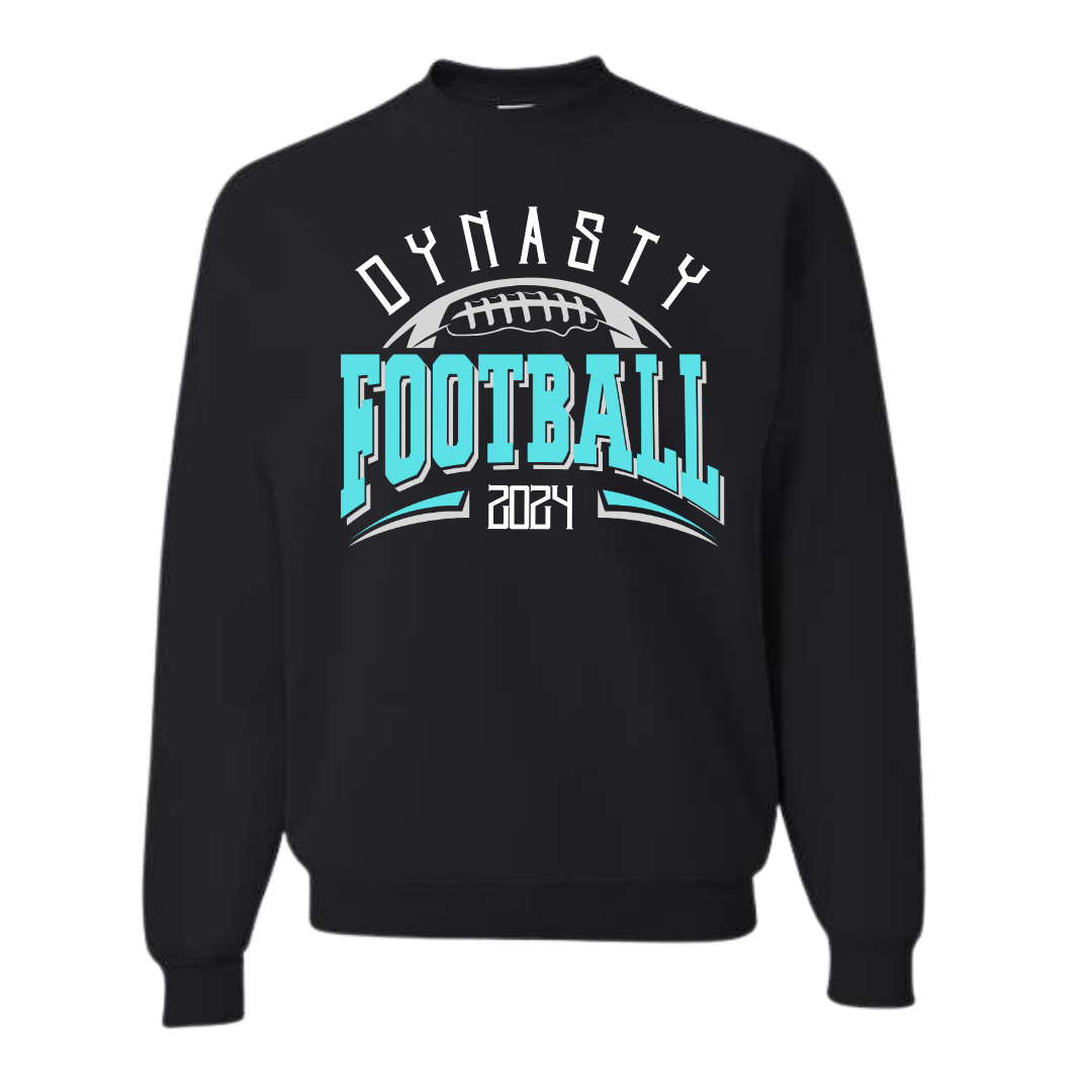 Dynasty Football (Teal) - Crewneck Sweatshirt