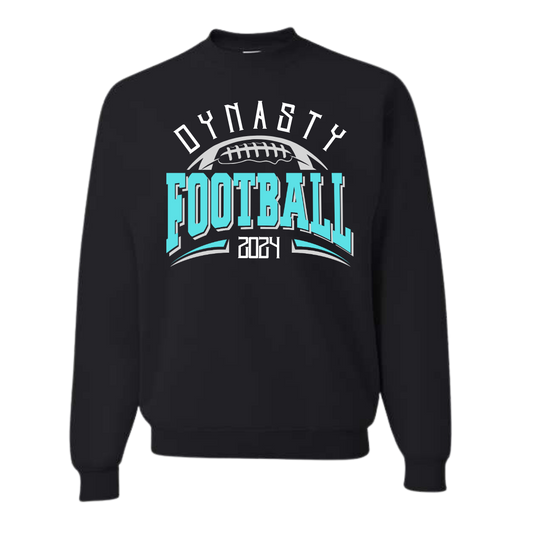 Dynasty Football (Teal) - Crewneck Sweatshirt